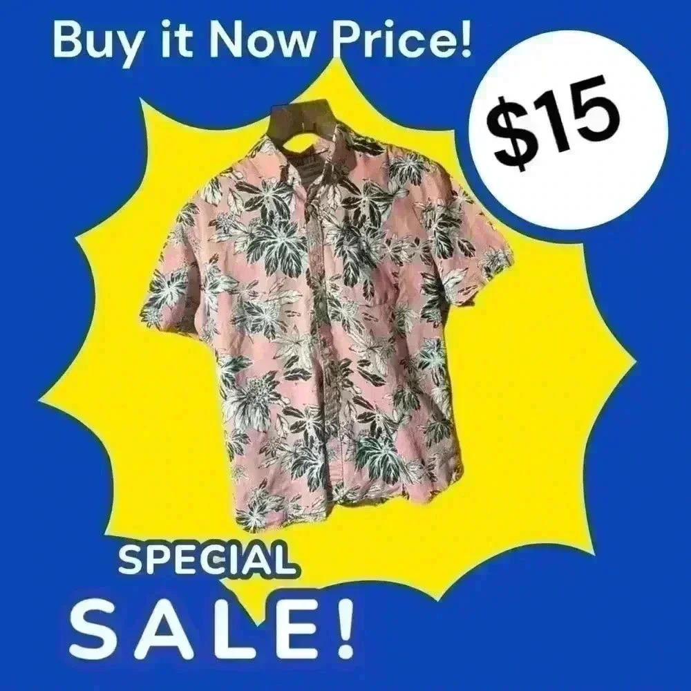 GT Men's Tropical Button Up Size Large